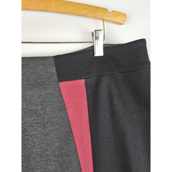 Sejour Women's Skirt Plus Size 16W Black Gray Pencil Skirt Back Slit - Picture 3 of 8